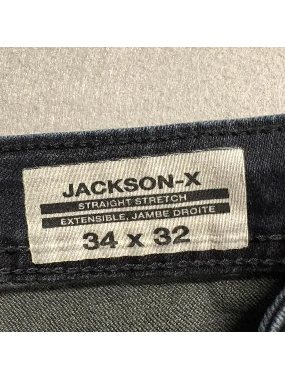 Buffalo David Bitton Jackson-X Jeans Mens 34x32 Straight Stretch Dark Wash Blue